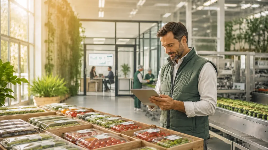 Progetto ESG nel settore agroalimentare con analisi dei dati tra produzione, confezionamento e governance